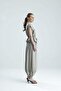 Bonita Shirt Collar Zippered Waist Adjustable Sleeveless Stone Color Blouse - 4