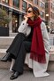 Soft Feel Women's Scarf – Soft Textured Wide Oversized Tassel Shoulder Shawl - 5