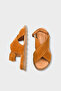 Elvira Cross-Strapped Velcro Leather Women's Sandals - 4