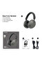 Go Tune WH06 Wireless Headphones,Bluetooth 5.3,Tri-Mode,Light Weight,40mm Drivers,Built-in Mic,Beige - 7