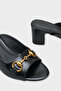 Melloney Medium Heeled Women's Slippers with Metal Buckle and Single Strap - 4