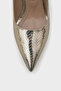 Medium Heeled Soft Padded Sole Women's Gold Shoes - 2