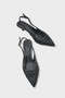 Laurie Knitted Pointed Toe Mid-Heel Open-Back Women's Shoes - 5