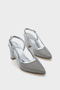 Ola 750 Women's Heeled Stone Mesh Open Back Shoes - 5