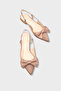 Ania Pointed Toe Satin Open Back Women's Ballerinas - 5