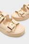 Cortney Women's Sandals with Wedge Heels and Double Strap Buckle - 3