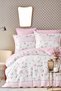 Fitted Sheet Duvet Cover Set Single Crinkle Pink