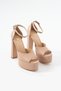 Women's Genuine Leather Platform Shoes Mink - 4