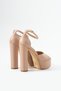 Women's Genuine Leather Platform Shoes Mink - 3