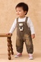 Rocha Baby Gardener Salopet 2-Piece Set - Plush Toy Gift and Cotton Badi Set