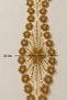 Beaded Floral Patterned Ribbon Lace on Tulle (1 Meter) - 3