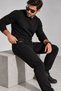 Men's Linen Trousers Lycra Black 106 - 3