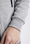 Women's Gray Hooded Jacket Relax Fit Comfortable Cut Cotton 2-Ply Fleece Inside Double Pockets Zippered Cardigan - 6