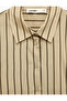 Long Sleeve Striped Belted Oversize Shirt - 7