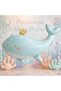 Cute Green Whale 1st Birthday Balloon Set, Sea and Ocean Creatures Themed Balloons and Pink Number Balloons - 2