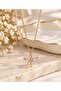 Steel Chain Pink Zircon Stone Dragonfly Gold Necklace Luck and Protective Necklace