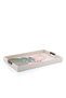 Beige Serving Tray with Palm Pattern - 5