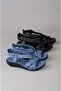 Zyn 9038 genuine leather women's anatomical sandal blue - 7