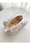 Daisy Flower Patterned Quilted Handmade (Medium Size) Makeup Bag – Travel Bag - 2