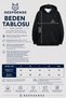 Men's Navy Blue Winter Hooded Zippered Sweatshirt Jacket with Fleece Inside - 6