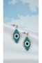 Miyuki Beads Handmade Silver Eye Earrings - 7