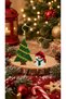 Miyuki Beads Handmade Tiny Snowman and Pine Tree Earrings New Year Christmas Noel - 4