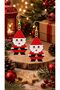 Miyuki Bead Handmade Santa Claus 2 Earrings New Year Christmas - 3