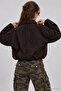 Velvet Textured Premium Selection Bomber Jacket Lby0097 Brown - 5
