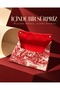 Chiisana - Vintage Patterned Makeup Bag with Snap Closure Foldable Portfolio Cosmetic Bag Red - 5