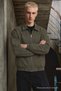 Men's Seasonal Shirt Collar Zippered Bomber Khaki Jacket - 5