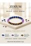 Real Natural Stone Bracelet Wisdom - Peace and Protection Lapis Lazuli Amethyst and Tiger's Eye Stone