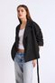 Stradi Belted and Draped Trench Coat Lined Trench - 4
