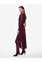 Asymmetrical Cut Draped Voluminous Long Sleeve One Shoulder Tulle Dress - 2