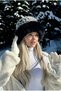 Trend Triangle Leopard Detailed Plush Fur Kalpak Hat