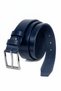 Classic Men's Belt 100% Leather 3.5 cm Single Layer Navy Blue
