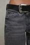 Jasika Striped Anthracite Color Low Waist Trousers - 3