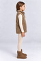 Girl's Zippered Plush Soft and Warm Daily Vest Ak4122 - 3