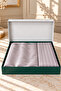 Double Cotton - Satin 210 Tc (83 Thread) Striped Duvet Cover Set Plum - 6