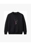 Realistic Wolf Dog German Shepherd Embroidered Crew Neck Sweatshirt Unisex - 2