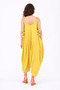 Women's Polka Dot Piece Pompom Detailed Summer Cotton Piece Viscose Yellow Maternity Jumpsuit Dress - 3