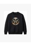 Vintage Floral Mystical Moon Moth Embroidered Crew Neck Sweatshirt Unisex - 2