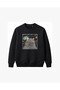 Cosmic Space Furry Cat Embroidered Crew Neck Sweatshirt Unisex - 2