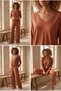 Women's long sleeve top mocha - 2