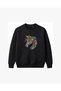 Rainbow Geometric Horse Head Embroidered Crew Neck Sweatshirt Unisex - 2