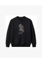 Glitch Screaming Face Embroidered Crew Neck Sweatshirt Unisex - 2