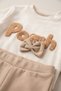 Baby Boy Set with Teddy Bear Pattern and Bow Tie Detail, 2-Piece Top and Bottom Set, Seasonal - 5
