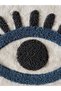 Handmade Grey Color Eye Punch Embroidery Linen Multi-Purpose School / Beach / Travel Shoulder Bag 36*43 cm - 4