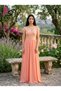 Blush Peach Lace Maxi Dress - 2