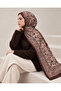 Brown Ethnic Patterned Cotton Shawl – Soft Textured Patterned Women's Shawl - 2