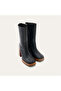 Genuine Leather Platform Heel Boots - 3